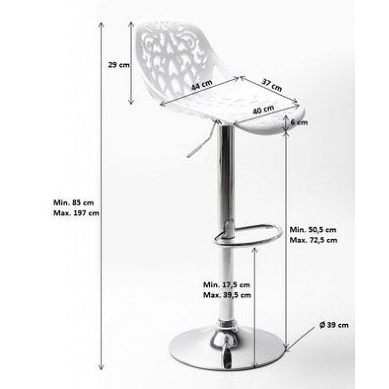 Bar Stool Ornament White